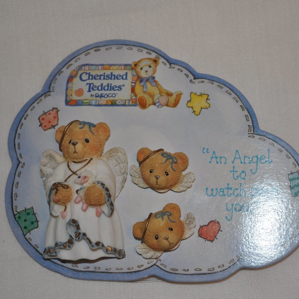 Cherished Teddies ANGEL LAPEL PIN & EARRINGS
